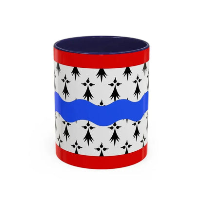 Flag of Haute Vienne France 2 - Accent Coffee Mug 11oz Navy - Go Mug Yourself