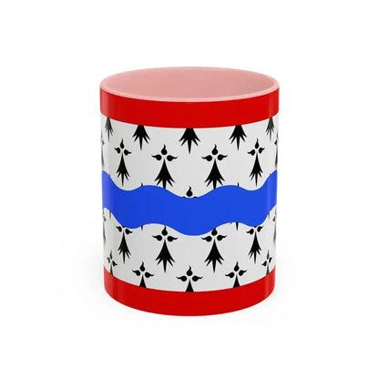 Flag of Haute Vienne France 2 - Accent Coffee Mug 11oz Pink - Go Mug Yourself