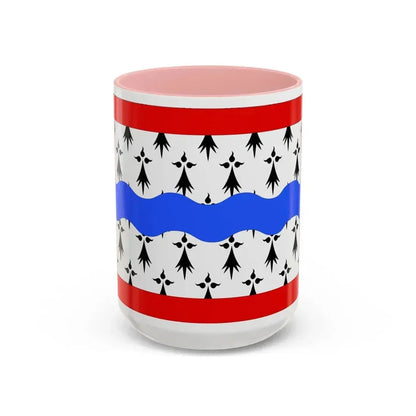Flag of Haute Vienne France 2 - Accent Coffee Mug 15oz Pink - Go Mug Yourself