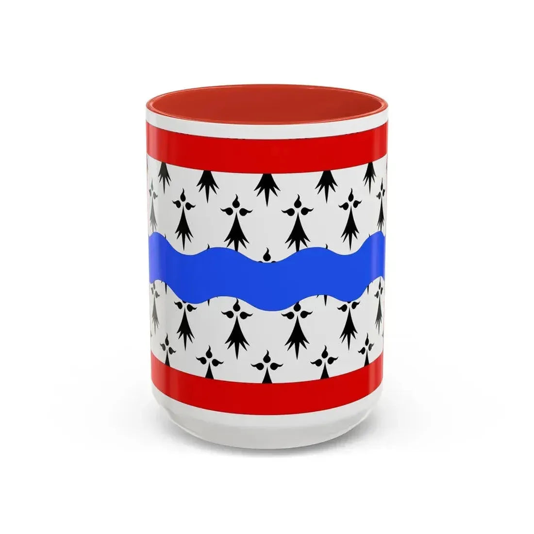 Flag of Haute Vienne France 2 - Accent Coffee Mug 15oz Red - Go Mug Yourself