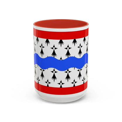 Flag of Haute Vienne France 2 - Accent Coffee Mug 15oz Red - Go Mug Yourself