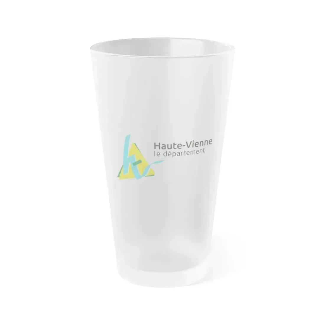 Flag of Haute Vienne France - Frosted Pint Glass 16oz 16oz Frosted - Go Mug Yourself