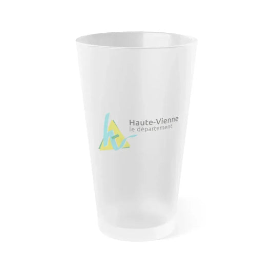 Flag of Haute Vienne France - Frosted Pint Glass 16oz 16oz Frosted - Go Mug Yourself