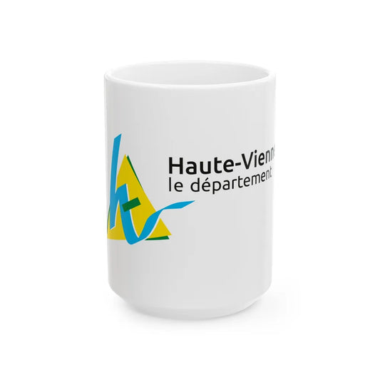 Flag of Haute Vienne France - White Coffee Mug-15oz-Go Mug Yourself