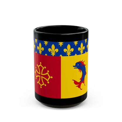 Flag of Hautes Alpes France - Black Coffee Mug-15oz-Go Mug Yourself