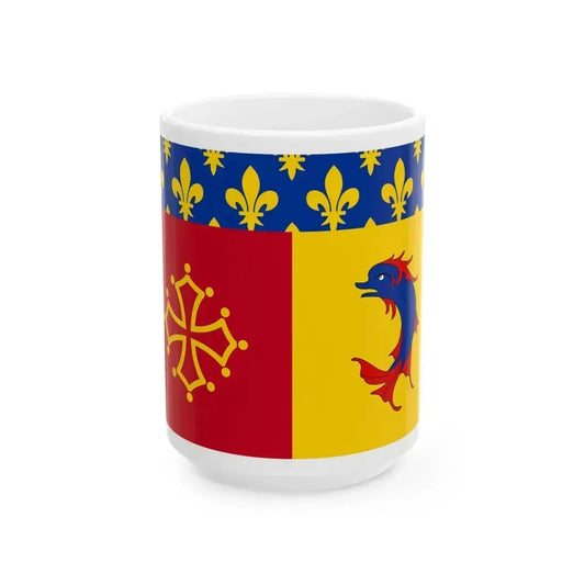Flag of Hautes Alpes France - White Coffee Mug 15oz - Go Mug Yourself