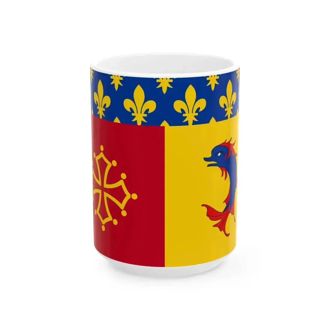 Flag of Hautes-Alpes (France) White Coffee Mug 15oz - Go Mug Yourself