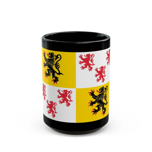 Flag of Hauts de France France 2 - Black Coffee Mug-15oz-Go Mug Yourself