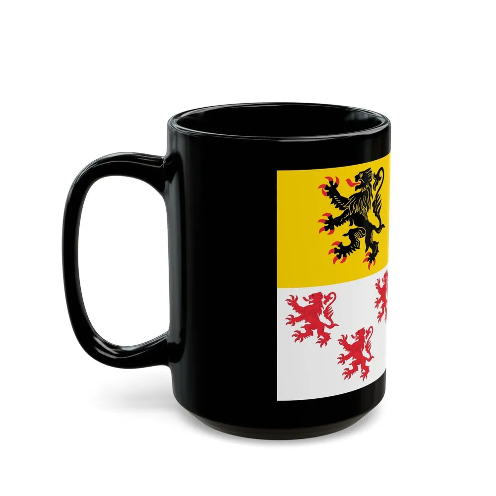 Flag of Hauts de France France 2 - Black Coffee Mug-Go Mug Yourself