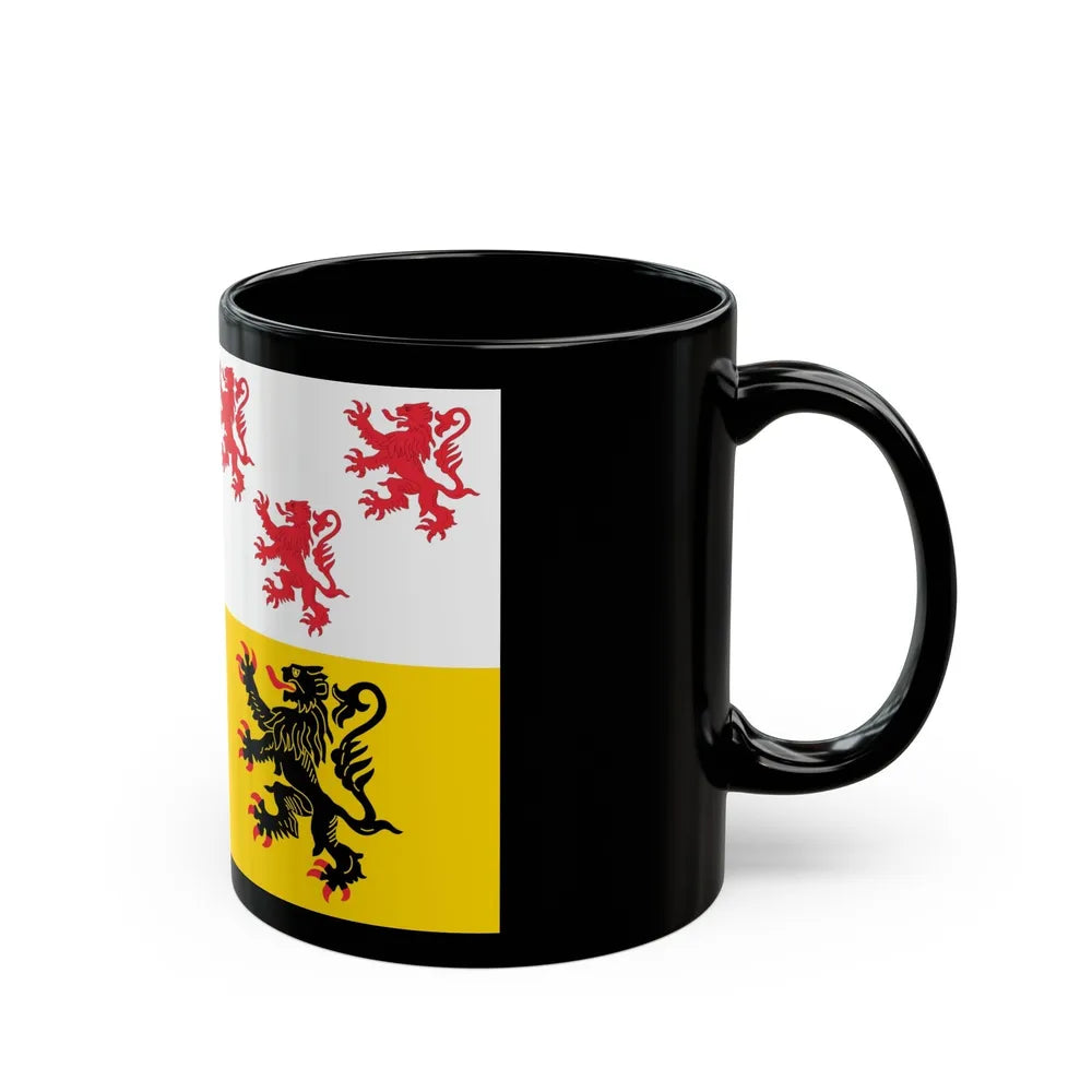 Flag of Hauts de France France 2 - Black Coffee Mug-Go Mug Yourself