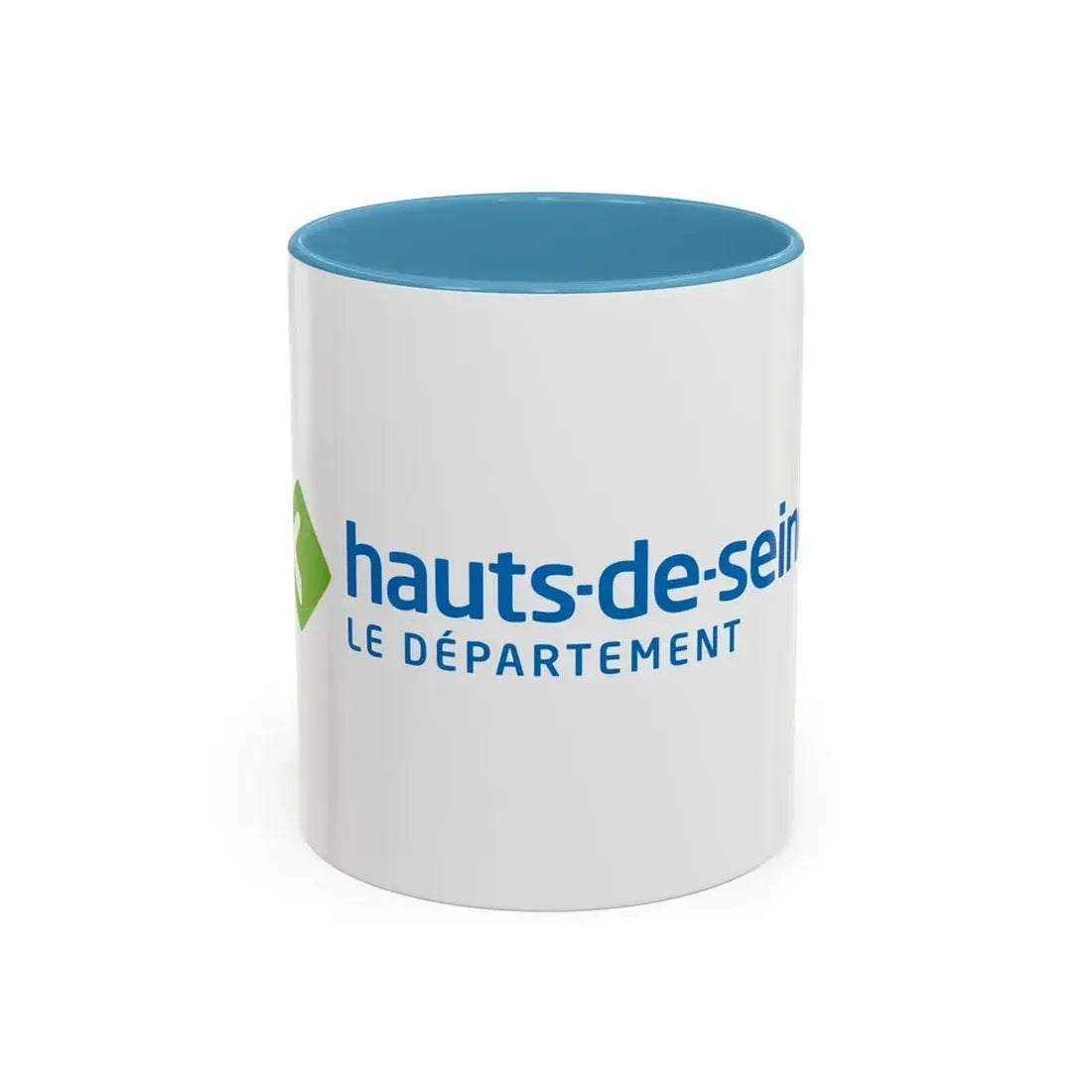 Flag of Hauts de Seine France - Accent Coffee Mug 11oz Light Blue - Go Mug Yourself