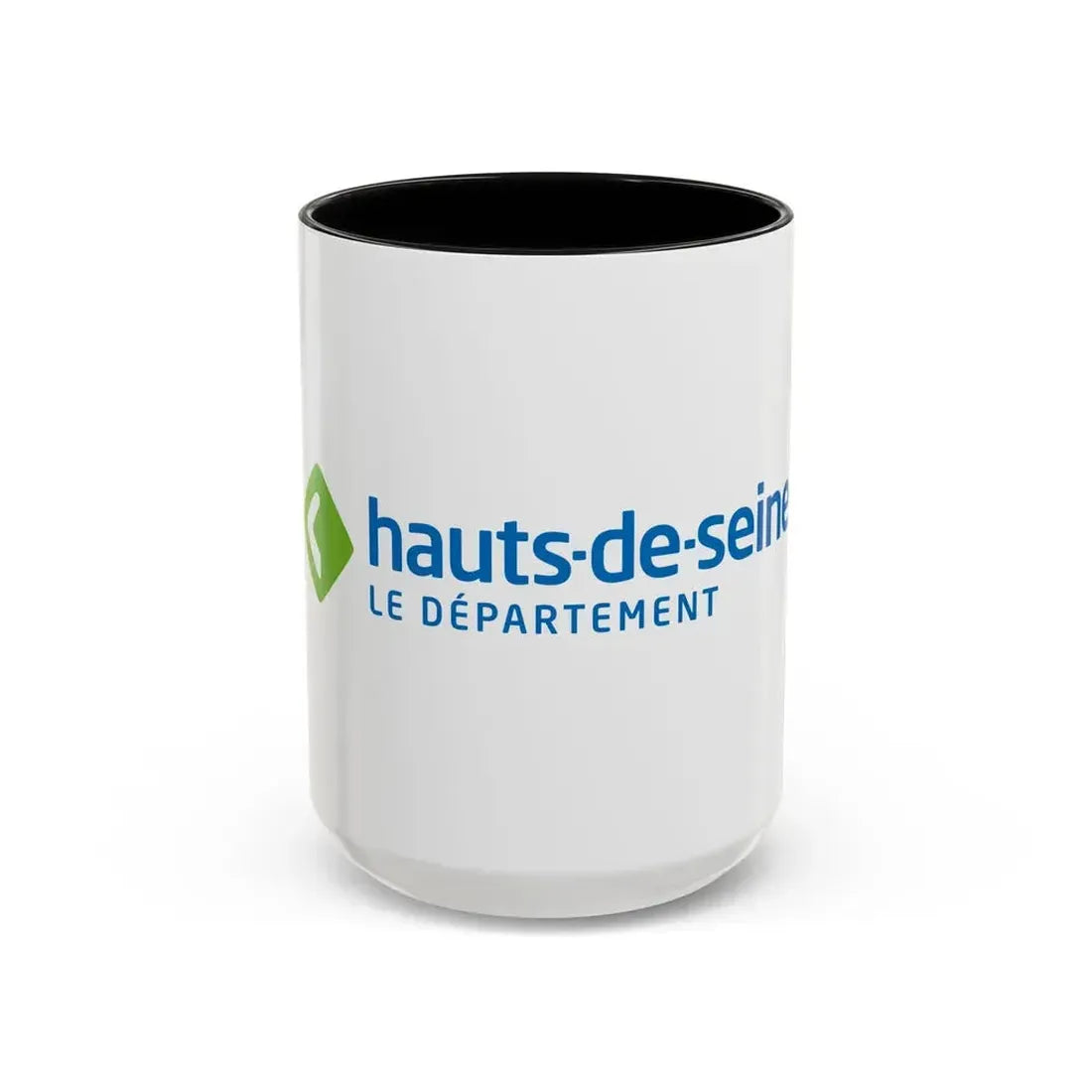 Flag of Hauts de Seine France - Accent Coffee Mug 15oz Black - Go Mug Yourself