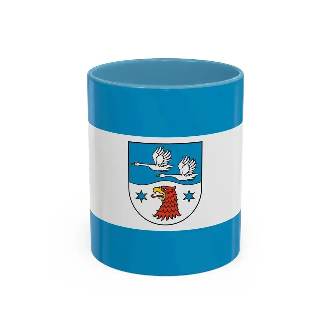 Flag of Havelland Germany - Accent Coffee Mug 11oz Light Blue - Go Mug Yourself