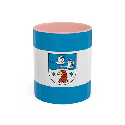 Flag of Havelland Germany - Accent Coffee Mug 11oz Pink - Go Mug Yourself