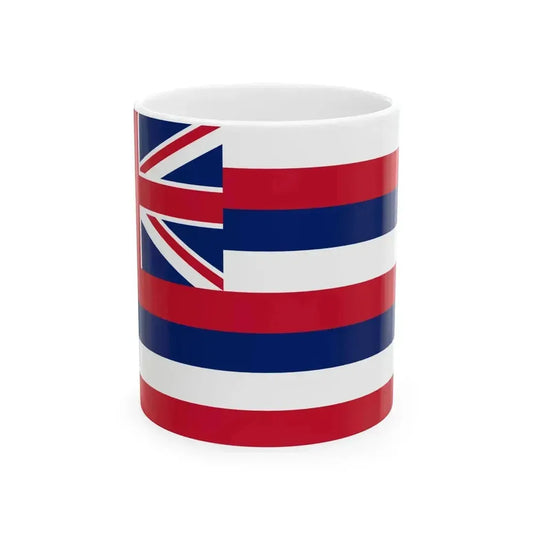 Flag of Hawaii 1896 (United States) White Coffee Mug 11oz - Go Mug Yourself
