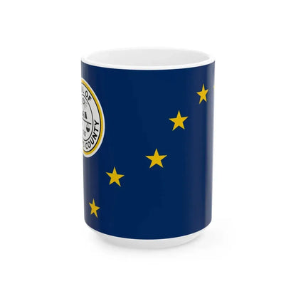 Flag of Hawkins County Tennessee (United States) White Coffee Mug 15oz - Go Mug Yourself