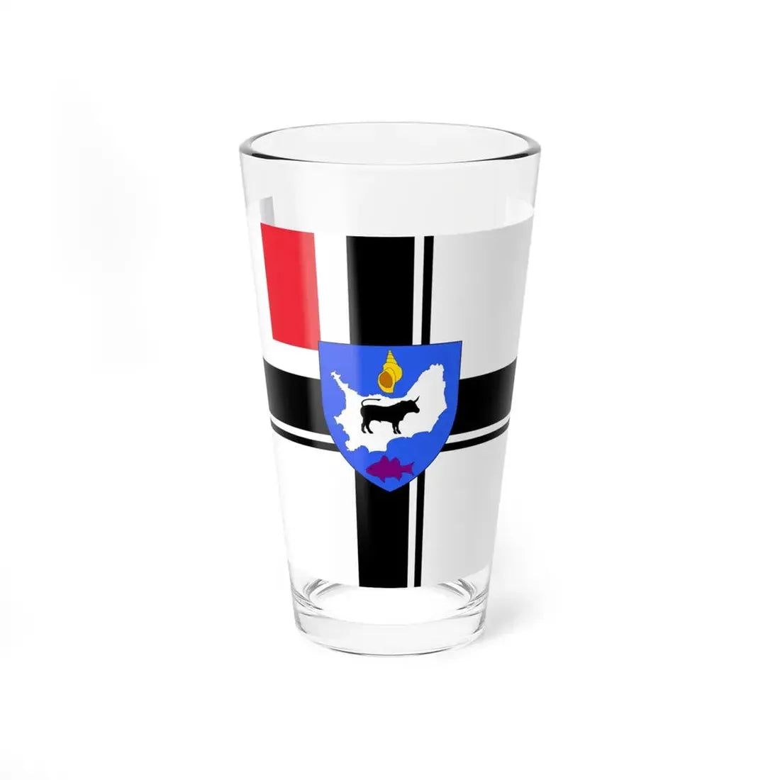 Flag of Hœdic (France) Pint Glass 16oz 16oz - Go Mug Yourself