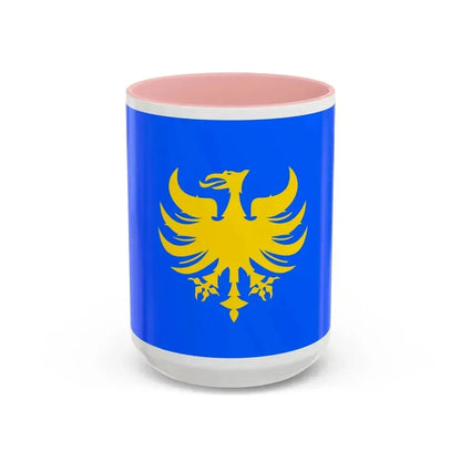 Flag of Heerlen a city in the south of the province of Limburg Netherlands - Accent Coffee Mug 15oz Pink - Go Mug Yourself