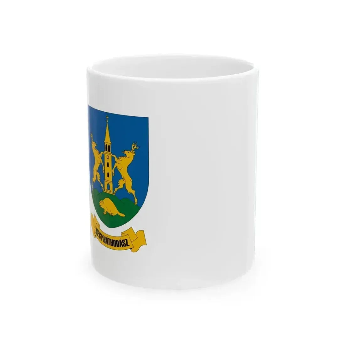 Flag of Hegyhathodasz (Hungary) White Coffee Mug 11oz - Go Mug Yourself