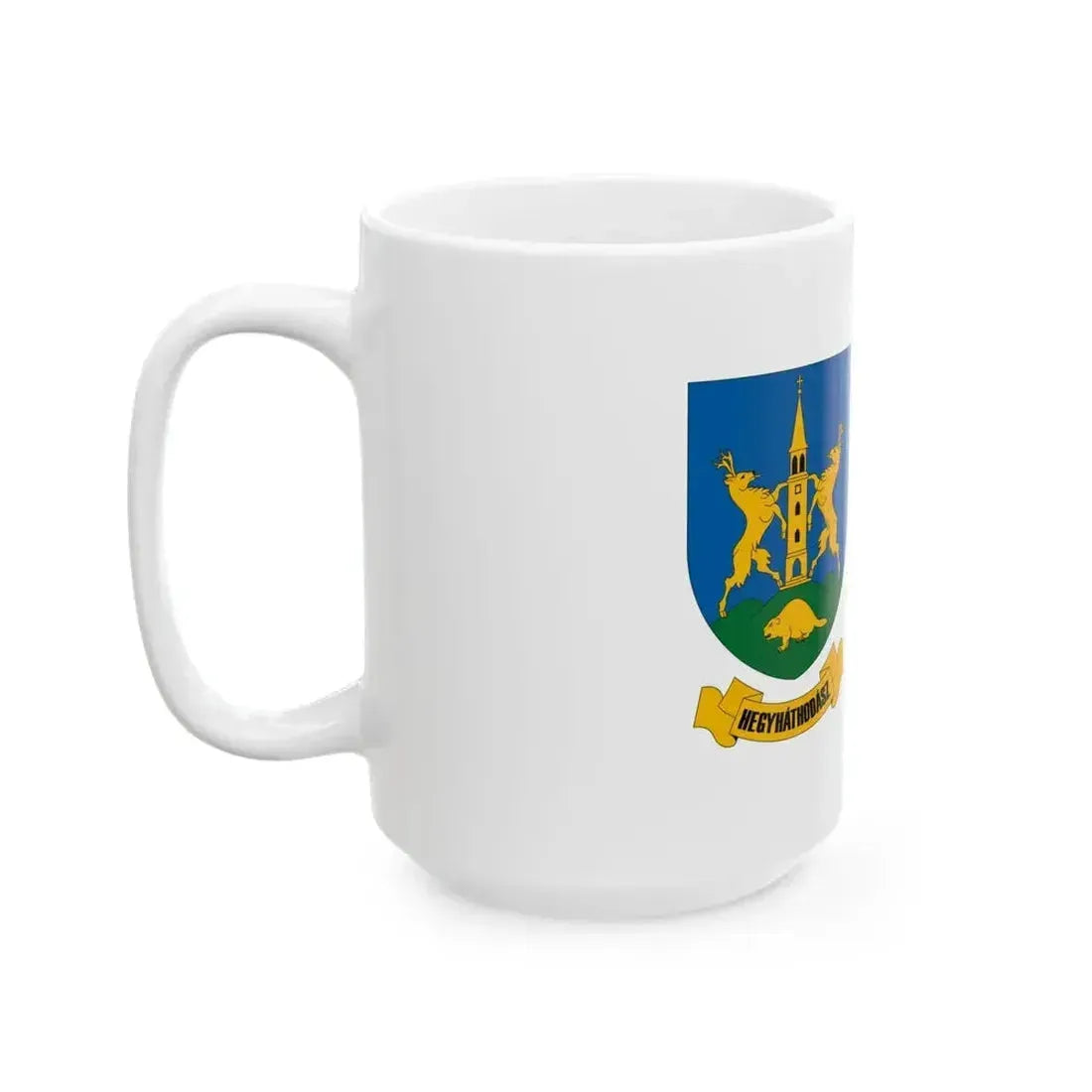 Flag of Hegyhathodasz (Hungary) White Coffee Mug - Go Mug Yourself