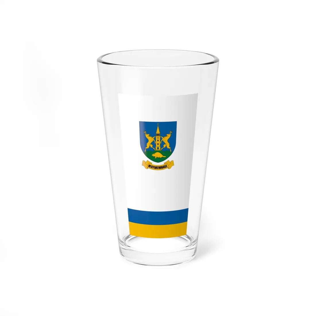 Flag of Hegyhathodasz vertical (Hungary) Pint Glass 16oz 16oz - Go Mug Yourself