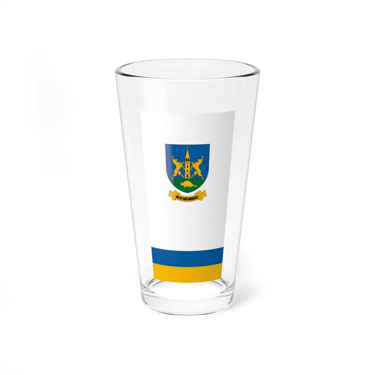 Flag of Hegyhathodasz vertical (Hungary) Pint Glass 16oz 16oz - Go Mug Yourself