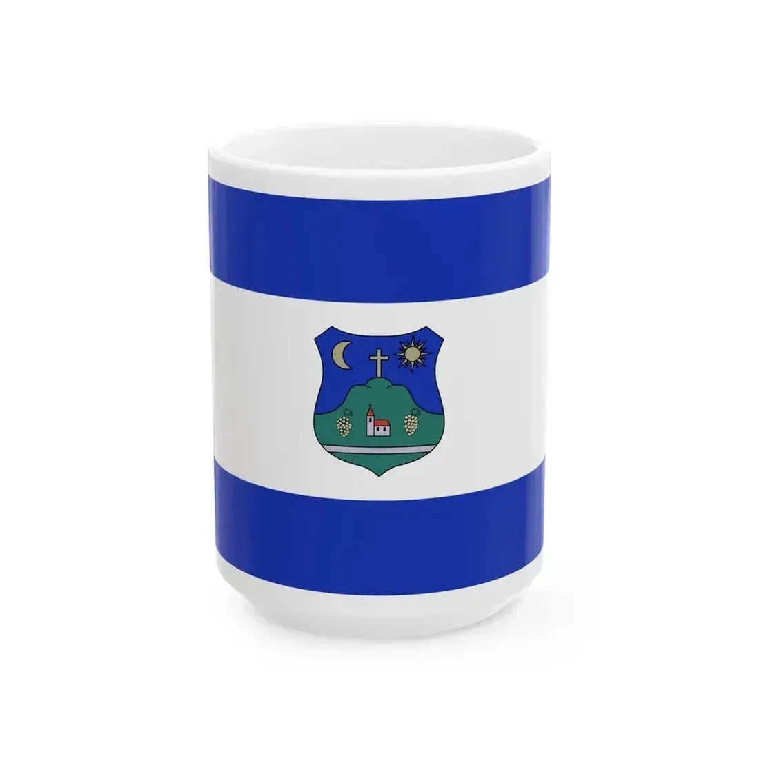 Flag of Hegymagas (Hungary) White Coffee Mug 15oz - Go Mug Yourself