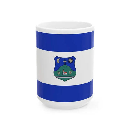 Flag of Hegymagas (Hungary) White Coffee Mug 15oz - Go Mug Yourself
