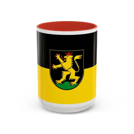 Flag of Heidelberg Germany - Accent Coffee Mug 15oz Red - Go Mug Yourself