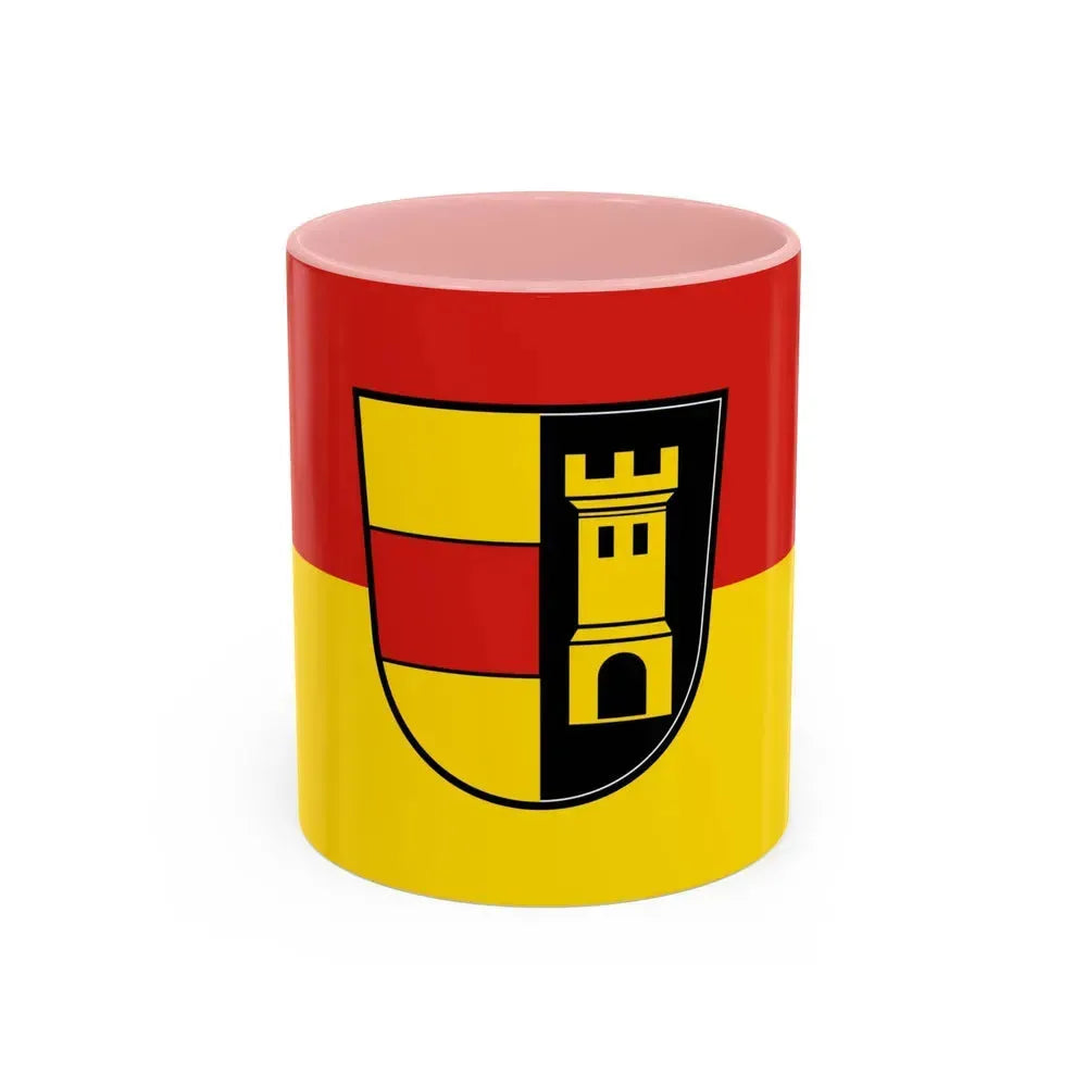 Flag of Heidenheim Germany - Accent Coffee Mug 11oz Pink - Go Mug Yourself