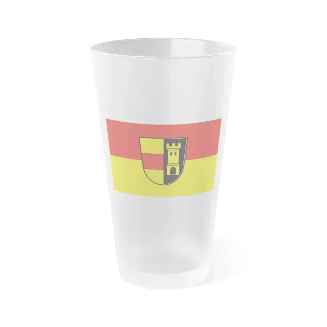 Flag of Heidenheim Germany - Frosted Pint Glass 16oz 16oz Frosted - Go Mug Yourself