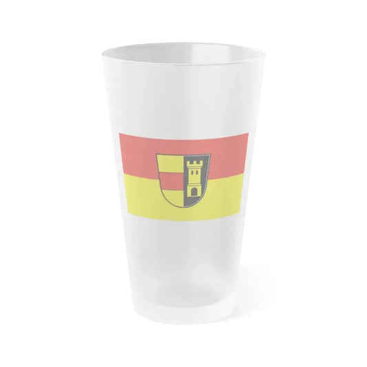 Flag of Heidenheim Germany - Frosted Pint Glass 16oz 16oz Frosted - Go Mug Yourself