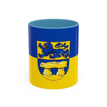 Flag of Heidkreis Germany - Accent Coffee Mug 11oz Light Blue - Go Mug Yourself