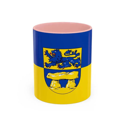 Flag of Heidkreis Germany - Accent Coffee Mug 11oz Pink - Go Mug Yourself