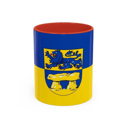 Flag of Heidkreis Germany - Accent Coffee Mug 11oz Red - Go Mug Yourself