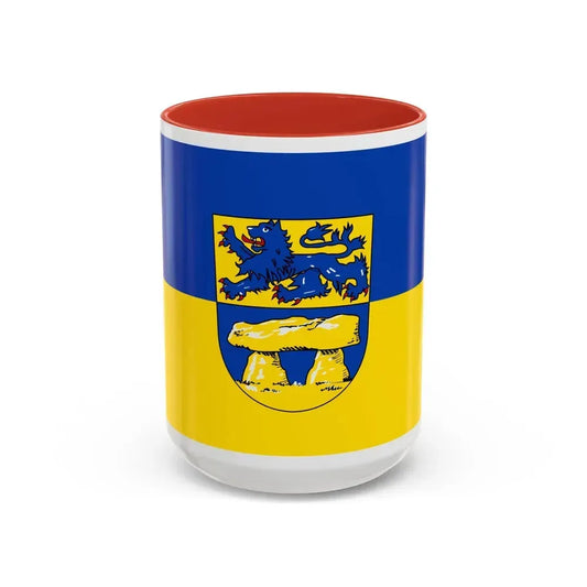Flag of Heidkreis Germany - Accent Coffee Mug 15oz Red - Go Mug Yourself