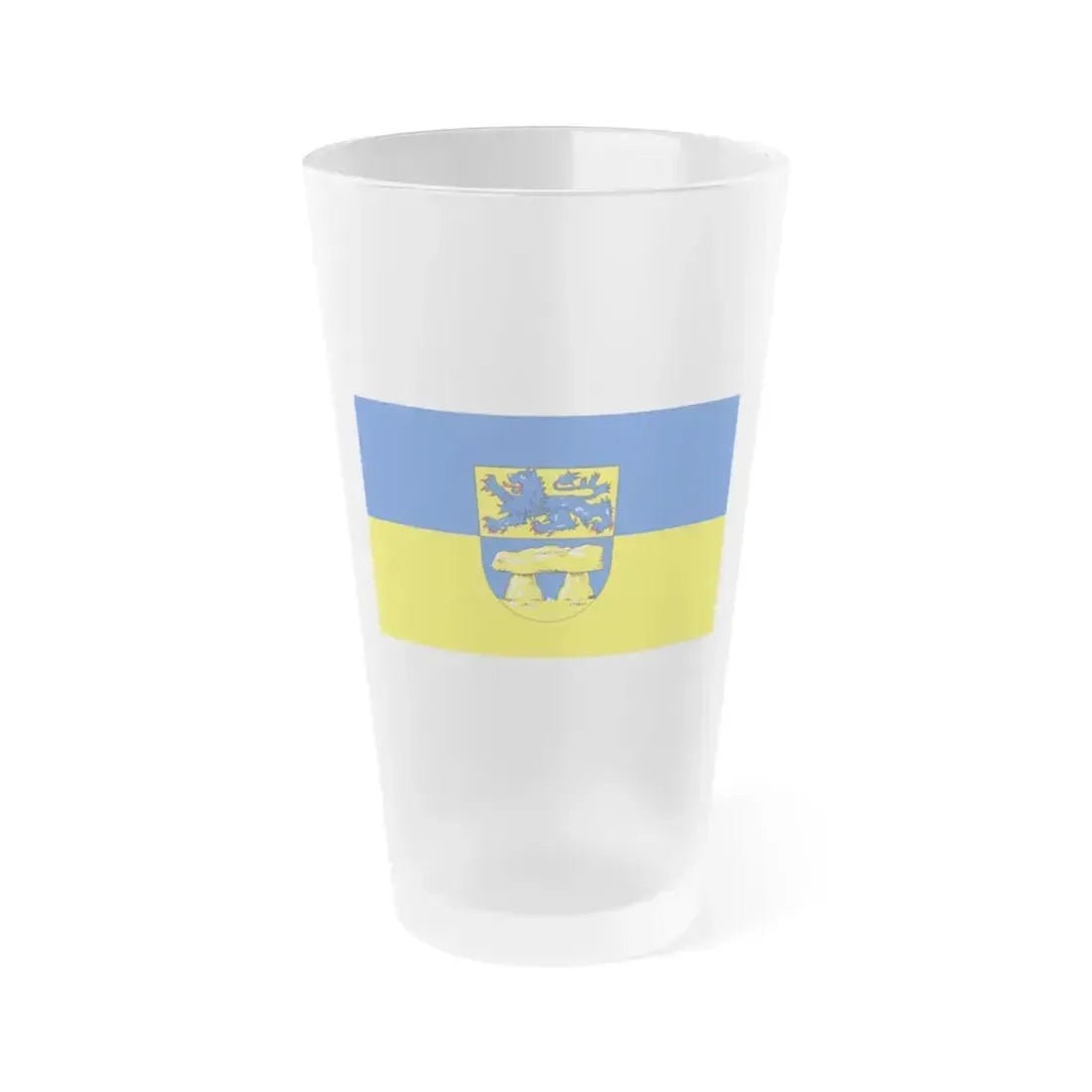 Flag of Heidkreis Germany - Frosted Pint Glass 16oz 16oz Frosted - Go Mug Yourself