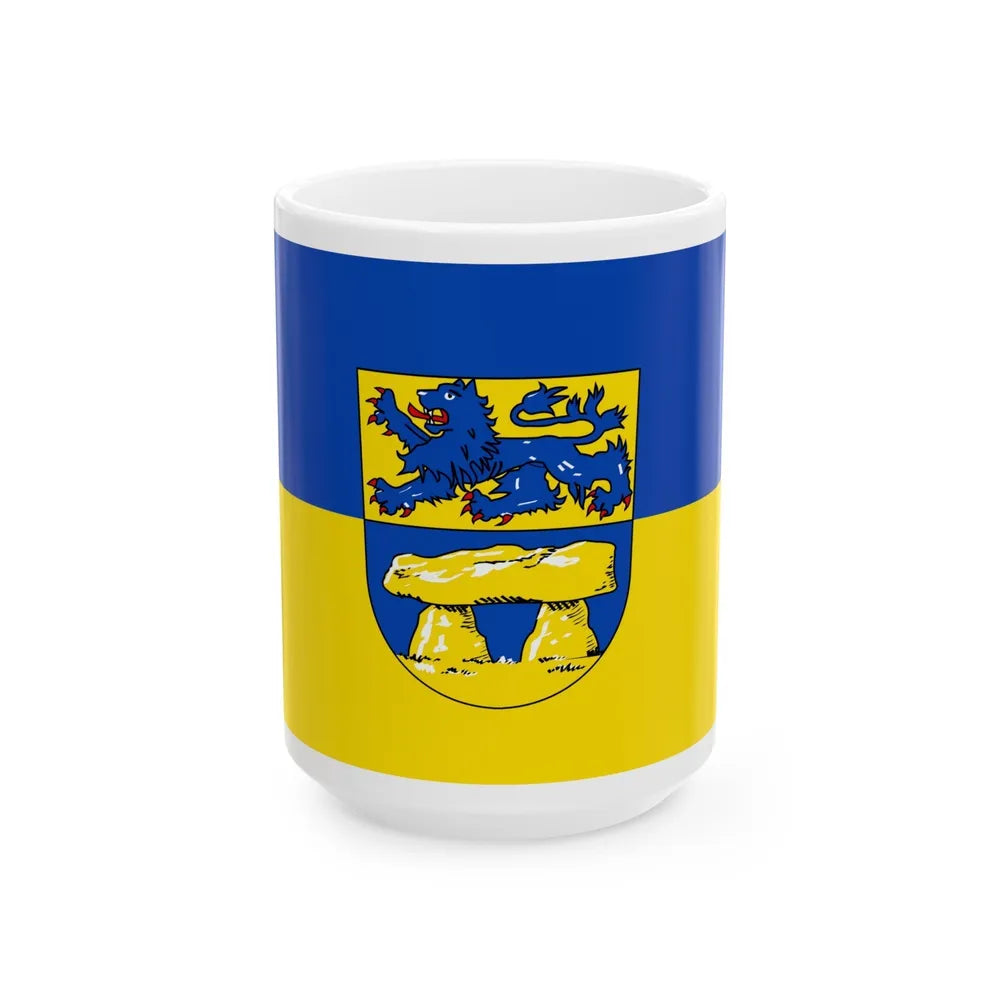 Flag of Heidkreis Germany - White Coffee Mug-15oz-Go Mug Yourself