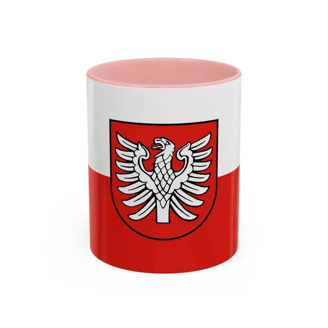 Flag of Heilbronn Germany - Accent Coffee Mug 11oz Pink - Go Mug Yourself