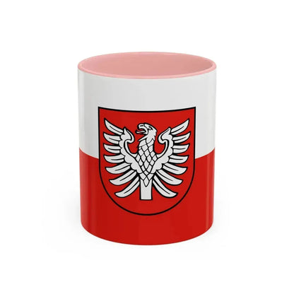 Flag of Heilbronn Germany - Accent Coffee Mug 11oz Pink - Go Mug Yourself