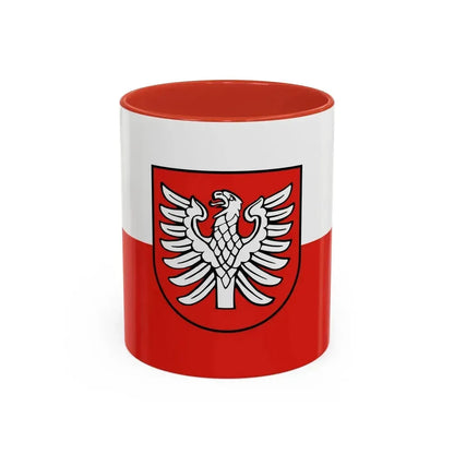 Flag of Heilbronn Germany - Accent Coffee Mug 11oz Red - Go Mug Yourself