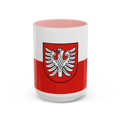 Flag of Heilbronn Germany - Accent Coffee Mug 15oz Pink - Go Mug Yourself