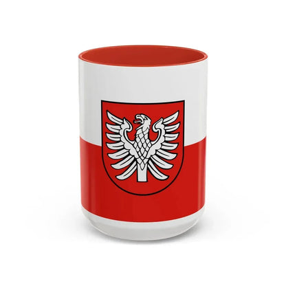 Flag of Heilbronn Germany - Accent Coffee Mug 15oz Red - Go Mug Yourself