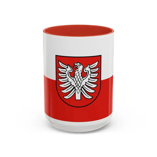 Flag of Heilbronn Germany - Accent Coffee Mug 15oz Red - Go Mug Yourself
