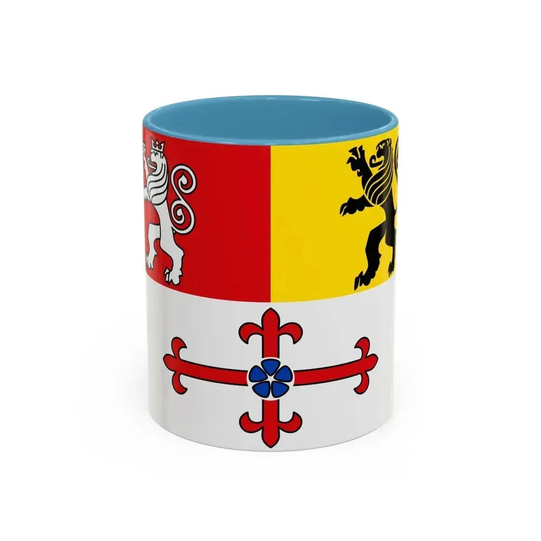 Flag of Heinsberg Germany - Accent Coffee Mug 11oz Light Blue - Go Mug Yourself