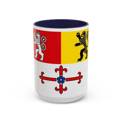Flag of Heinsberg Germany - Accent Coffee Mug 15oz Navy - Go Mug Yourself