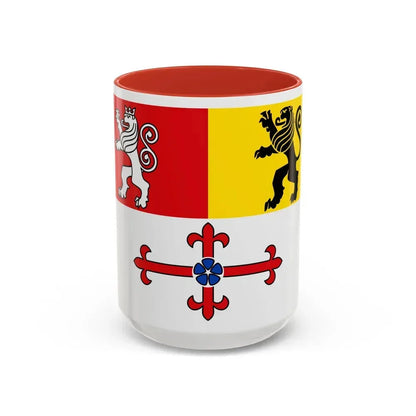 Flag of Heinsberg Germany - Accent Coffee Mug 15oz Red - Go Mug Yourself