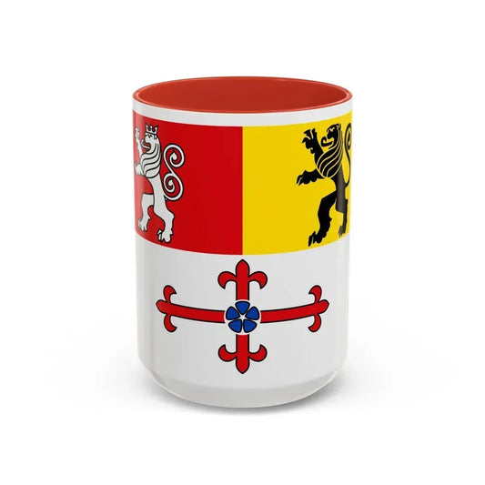 Flag of Heinsberg Germany - Accent Coffee Mug 15oz Red - Go Mug Yourself