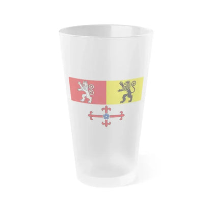 Flag of Heinsberg Germany - Frosted Pint Glass 16oz 16oz Frosted - Go Mug Yourself