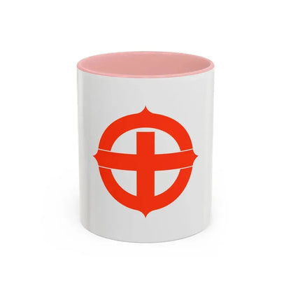 Flag of Hekinan Japan - Accent Coffee Mug 11oz Pink - Go Mug Yourself